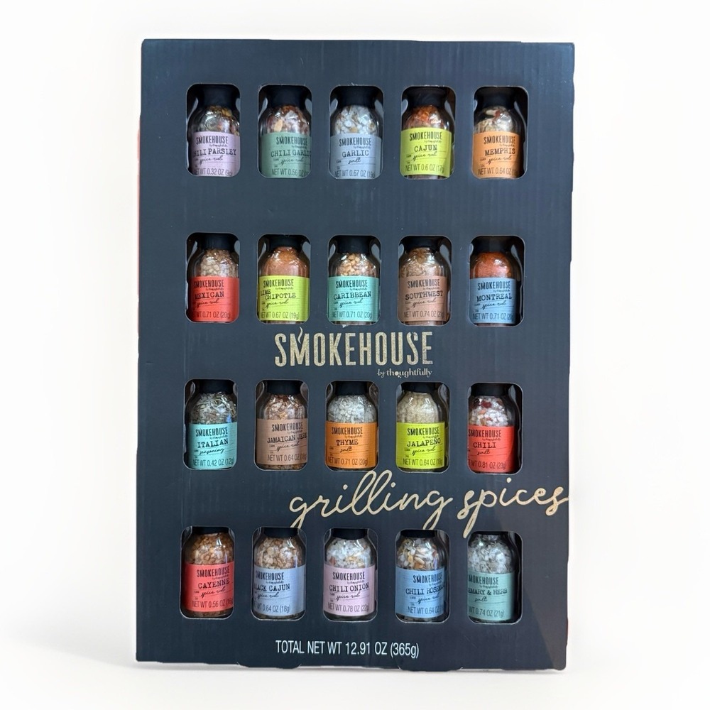 Smokehouse‎ Grilling Spices Gift Set 20 Mini Jars Boxed Gourmet Rubs BBQ NEW